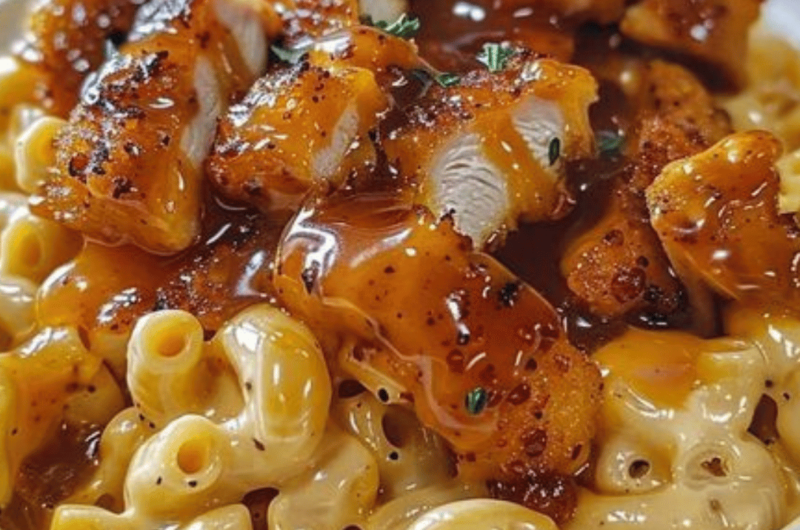 Honey Pepper Chicken Mac and Cheese